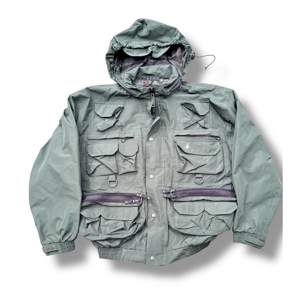 Frogg Toggs Toadz Cascades Sportsman Fly Fishing Wading Jacket Men's L Green